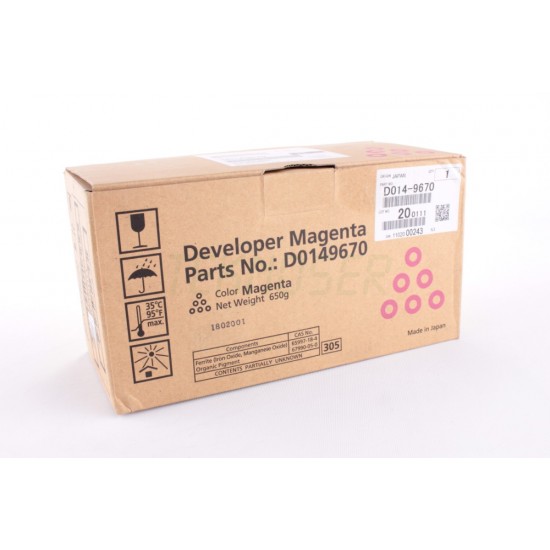 Ricoh D0149670 Orijinal Kirmizi Developer MP C6000-7500 Ricoh D0149670 Orijinal Kirmizi Developer MP C6000-7500