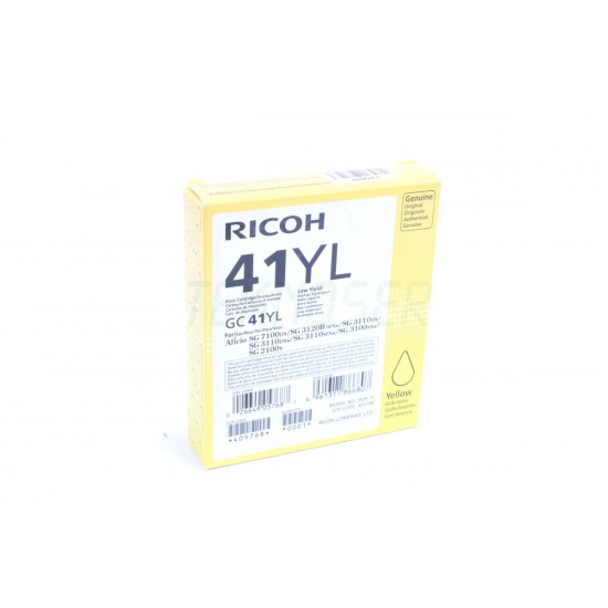 Ricoh GC 41YL Orijinal Sari Jel Kartuş SG 2100N-SG3110-SG3120-SG7100DN (405768)