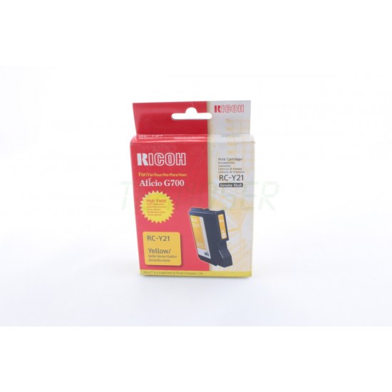 Ricoh RC Y21 Orijinal Sari Jel Kartuş (Yüksek Kapasite) G500-700 (402277)
